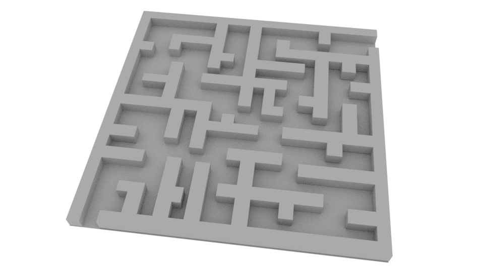 gray 3D maze